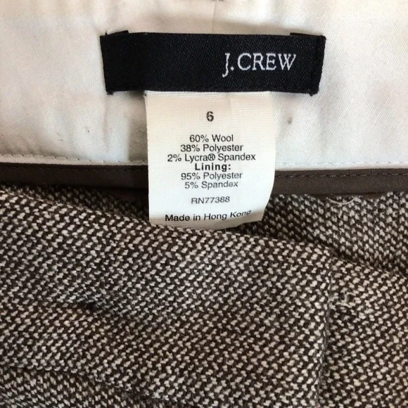 J. Crew Wool Blend Pants - Size 6 - Picture 7 of 8